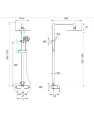 CONJUNTO DUCHA SAYRO MONOMANDO NEGRO