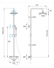 CONJUNTO DUCHA IRIS CROMO TERMOSTÁTICA