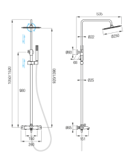 CONJUNTO DUCHA CROMO BALI TERMOSTÁTICA