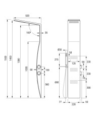 COLUMNA DE DUCHA MONOMANDO DALIA